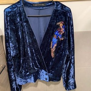Crushed Velvet, Sequined Raven Top